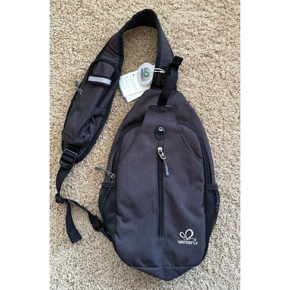 WATERFLY Sling Bag Chest Pack Crossbody Backpack for Women Men Travel Hiking